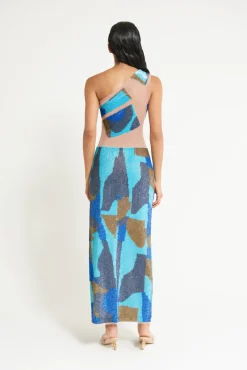 Outlet Cult Gaia Lillian Gown Ice Blue Multi