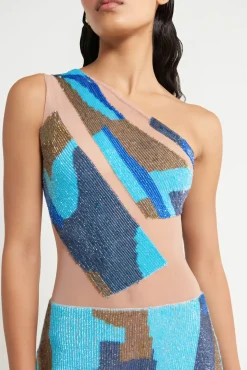 Outlet Cult Gaia Lillian Gown Ice Blue Multi