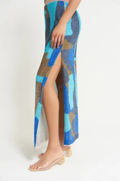 Outlet Cult Gaia Lillian Gown Ice Blue Multi