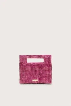 Discount Cult Gaia Lucinda Nano Rhinestone Clutch Dragonfruit