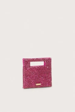 Discount Cult Gaia Lucinda Nano Rhinestone Clutch Dragonfruit