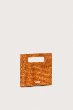 Clearance Cult Gaia Lucinda Nano Rhinestone Clutch Papaya