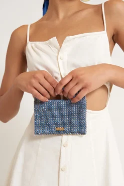 Discount Cult Gaia Lucinda Nano Rhinestone Clutch Light Sapphire