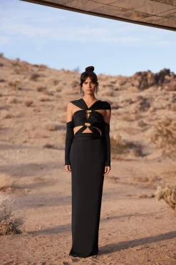Hot Cult Gaia Marisol Gown Black