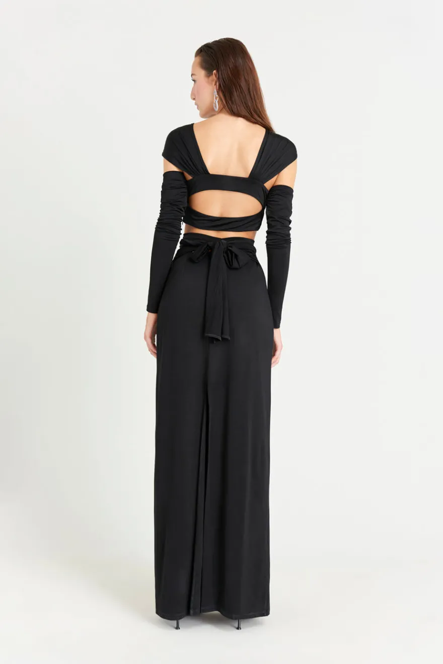 Hot Cult Gaia Marisol Gown Black