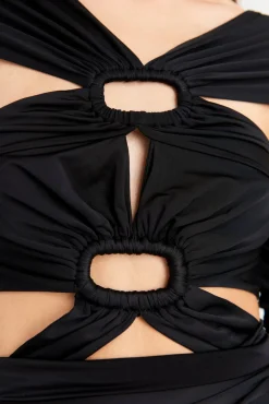 Hot Cult Gaia Marisol Gown Black