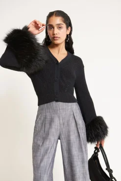 Outlet Cult Gaia Melanie Knit Cardigan Black
