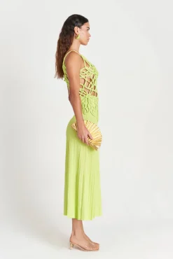 Sale Cult Gaia Nalda Knit Dress Mantis