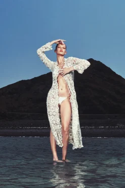 Sale Cult Gaia Ollie Crochet Coverup Off White Ecru