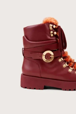 Hot Cult Gaia Paola Boot Maroon Peak Rouge