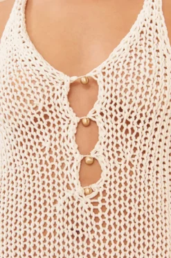 Outlet Cult Gaia Patricia Knit Dress Off White