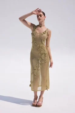 Hot Cult Gaia Pemma Knit Coverup Gold