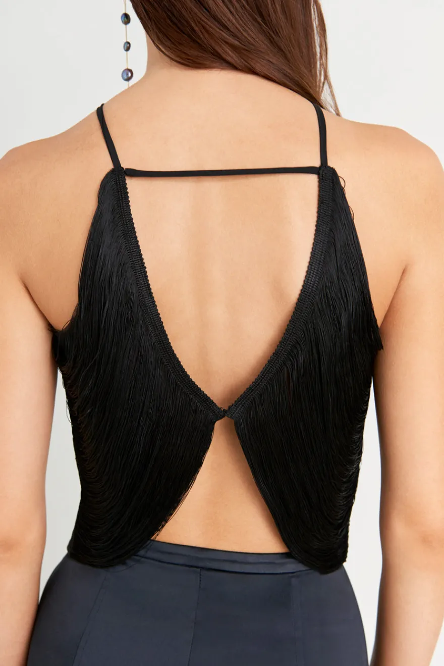 New Cult Gaia Quella Top Black