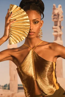 Clearance Cult Gaia Quella Top Gold