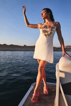 Hot Cult Gaia Rhodes Dress Off White