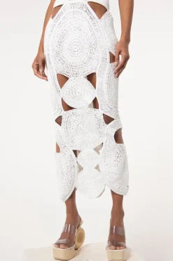 New Cult Gaia Shenaz Crochet Dress White