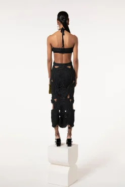 Sale Cult Gaia Shenaz Crochet Dress Black