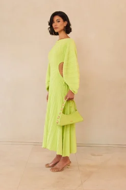 New Cult Gaia Simena Knit Dress Mantis
