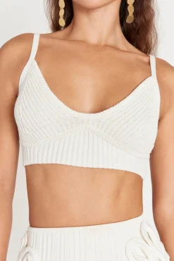Sale Cult Gaia Somage Knit Top Off White