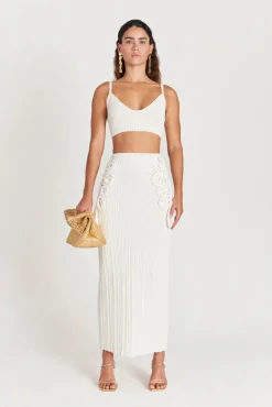 Sale Cult Gaia Somage Knit Top Off White