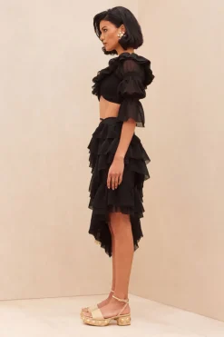 Cult Gaia Tanaz Knit Skirt Black