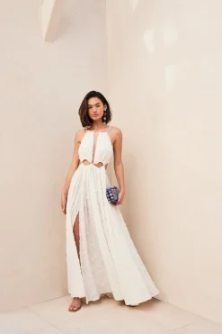 New Cult Gaia Thera Dress Cream