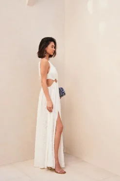 New Cult Gaia Thera Dress Cream