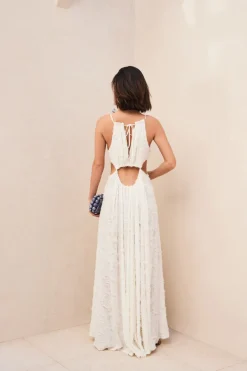 New Cult Gaia Thera Dress Cream