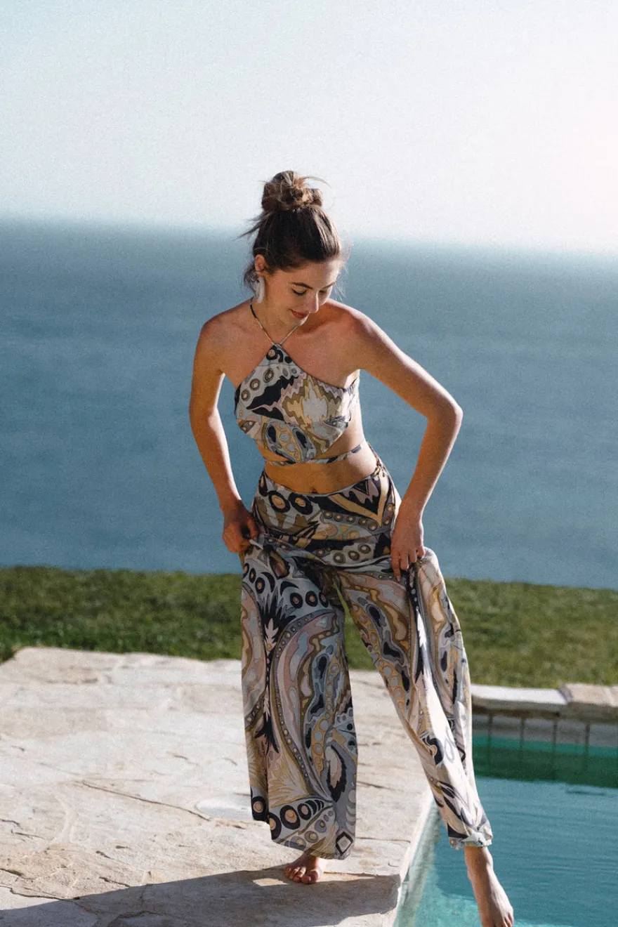 Cult Gaia Vella Pant Aloe Multi