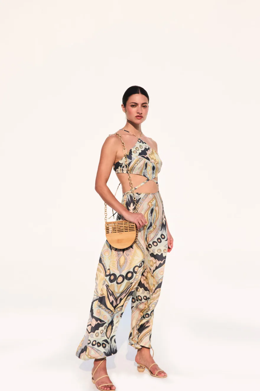 Cult Gaia Vella Pant Aloe Multi
