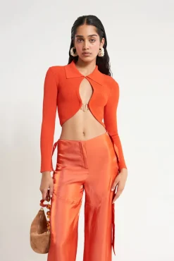 Discount Cult Gaia Viola Knit Top Rouge