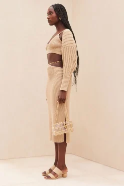Sale Cult Gaia Zariana Knit Skirt Ecru
