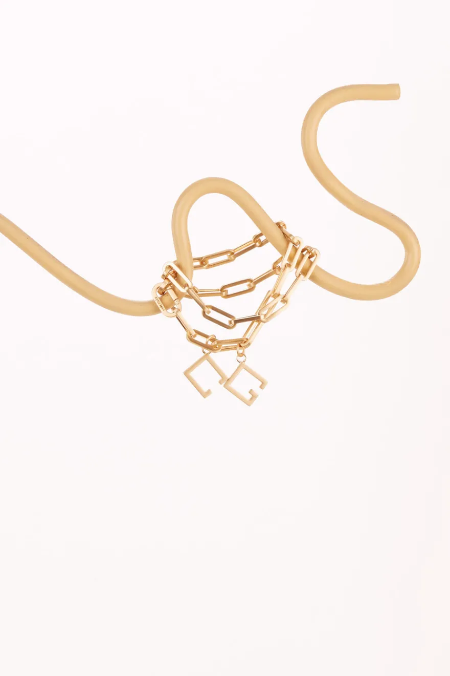 Hot Cult Gaia Zaza Anklet Brushed Brass