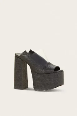 Outlet Cult Gaia Ziggy Platform Black Raffia